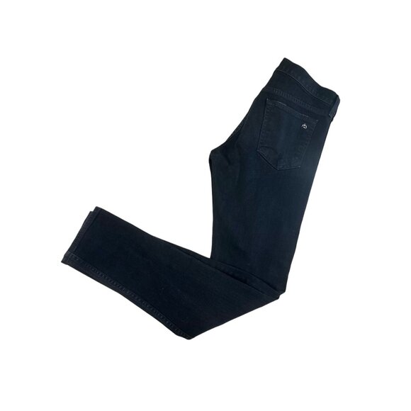 Rag & Bone Fit 1 Extra Slim Jeans Mens 31 Black Button Fly Distressed Mid Rise - Picture 13 of 16